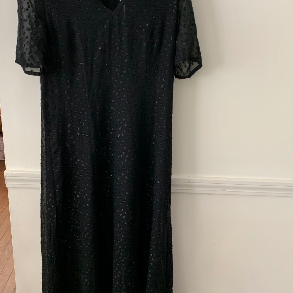 Jaeger vintage dress shimmering midi length, lined